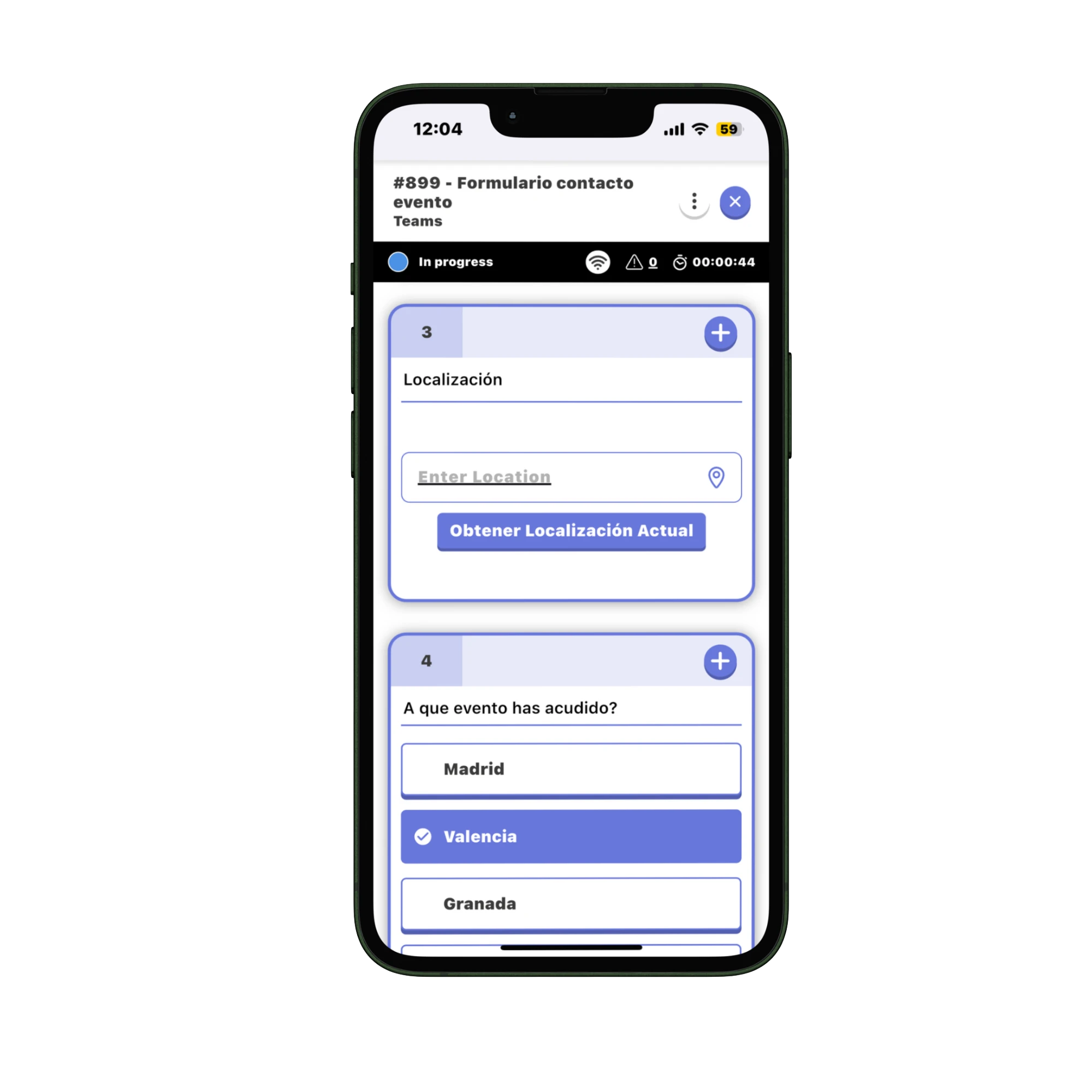 The Iristrace forms app