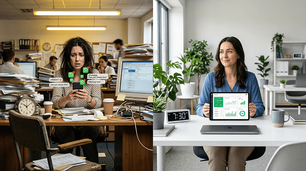 Comparativa antes y después de digitalizar la gestión operativa con Iristrace